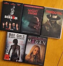 Coleção de DVD de terror; Bad Girls, Night Swim, Megan, Scream 4, Thanksgiving comprar usado  Enviando para Brazil