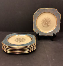 Used, Johnson Bros  Victorian Gold Gilt Square Salad Plates. Set Of 9 for sale  Shipping to South Africa