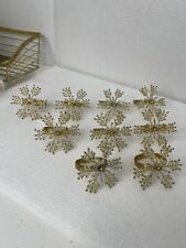 Snowflake napkin rings for sale  Florence