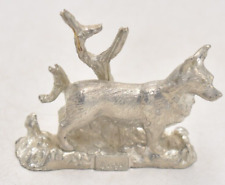 Estatueta decorativa vintage galesa de estanho para cachorro Corgi estatueta pesada, usado comprar usado  Enviando para Brazil