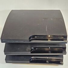 Usado, 3 - Lote de consoles Sony PlayStation 3 PS3 Slim preto pacote grupo revendedores testados comprar usado  Enviando para Brazil