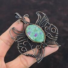 Ruby Fuchsite Wire Wrapped Butterfly Handcrafted Copper Ethnic Gift 3.54" for sale  Shipping to South Africa