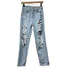 Jeans American Eagle anos 90 namorado desgastado cintura alta botão mosca tamanho 00, usado comprar usado  Enviando para Brazil