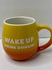 DUNKIN'  DONUTS  2019  Yellow Orange WAKE UP BE AWESOME  Coffee Mug  20 oz. for sale  Sandwich