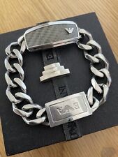 Unique Emporio Armani Men’s Chunky Chain Steel Bracelet With Box for sale  Shipping to South Africa