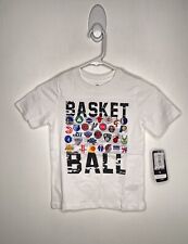 Camisa con logotipo de baloncesto de la NBA para todos los equipos niños tallas manga corta blanca segunda mano  Embacar hacia Argentina