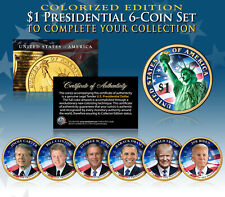2020-21 monedas presidenciales de $1 dólar de 2 caras conjunto de 6 monedas presidentes vivos segunda mano  Embacar hacia Argentina