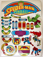 Folha adesiva vintage 1978 máquina de pinball Spiderman, usado comprar usado  Enviando para Brazil