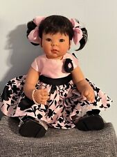lee middleton doll. name unknown. dark hair. pink dress, used for sale  Canada
