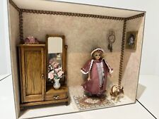 Antique Victorian Style Shadow Box w/Artist Bisque Doll Dollhouse Miniature for sale  Shipping to South Africa