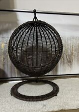 Used, Rattan Wicker Hanging Pet Bed for Small Cat/Dog Swinging Egg Chair Hammock for sale  Shipping to South Africa