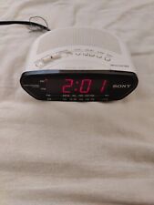 Sony ICF-C211 Dream Machine am/fm LED Reloj Alarma Radio Blanco 9V Respaldo Probado segunda mano  Embacar hacia Argentina