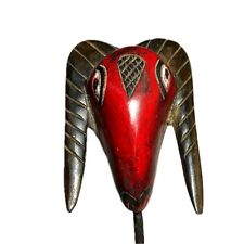 African Mask Baule Tribe Ram Head Mask Wood head Home Décor-777 for sale  Shipping to South Africa