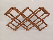 Vintage Wooden Wine Rack Expandable Accordion Bottle Rack W64CM X H38CM  F5 Y994, used for sale  Shipping to South Africa