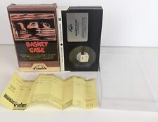 Estuche de cesta de terror cinta betaMax 1983 con cubierta de plástico + recibo original vintage segunda mano  Embacar hacia Argentina