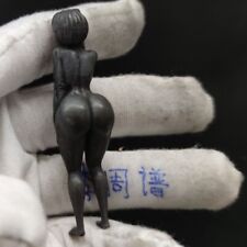 Adornos de estatua modelo de bronce liso negro artesanal desnuda bella niña grasa ass modelo, usado segunda mano  Embacar hacia Argentina