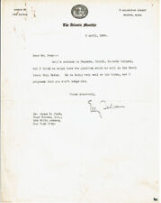 Atlantic Monthly editor ELLERY SEDGWICK 1934 SIGNED LETTER re. JAMES NORMAN HALL for sale  Shipping to South Africa