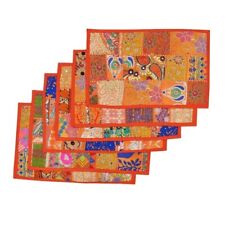 Multicolor Patchwork Cotton Placemats Set Of  6 Dining Table Mats 12X18 Inch for sale  Shipping to South Africa
