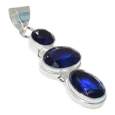 Blue Tanzanite Gemstone 925 Sterling Silver Handmade Pendant Jewelry PJ49 for sale  Shipping to South Africa
