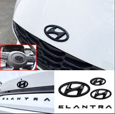 Emblema traseiro frontal preto brilhante logotipo letra emblema para Hyundai Elantra 2021-2023 comprar usado  Enviando para Brazil