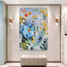 Usado, Pintura a óleo pura feita à mão flor abstrata arte de parede decoração mural sala estética comprar usado  Enviando para Brazil