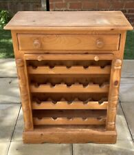 Used, Solid Pine Cabinet Wine Rack Drawer Pull Out Serving Tray Floor Standing for sale  Shipping to South Africa