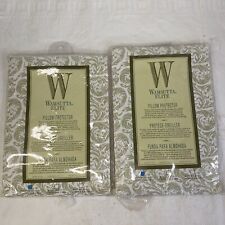 Conjunto de 2 protetores de travesseiro Wamsutta Elite Pima algodão padrão 20x26”  comprar usado  Enviando para Brazil