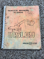 Insley 2000 service for sale  Ravenna