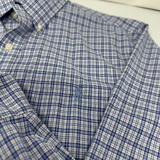 Polo Ralph Lauren Men's Medium Stretch Easy Care Blue Plaid Print Oxford Shirt comprar usado  Enviando para Brazil