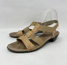Sandálias de salto baixo Munro Carmen cortiça bronzeada, tamanho feminino EUA 10M, usado comprar usado  Enviando para Brazil