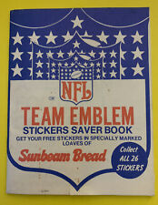 1975 NFL Sunbeam Bread Team Emblema Vintage Futebol Adesivo Saver Livro Álbum AFL, usado comprar usado  Enviando para Brazil