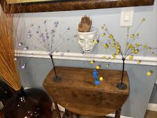 2 LAURIDS LONBORG style Kinetic Wire Sculpture Mobile MID CENTURY Yellow & Pink for sale  Shipping to South Africa