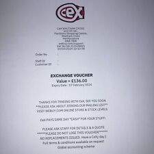 Cex vouchers 136 for sale  WOODFORD GREEN