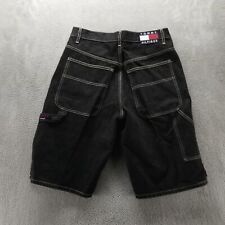 Shorts Tommy Hilfiger Masculino 32 Preto Carpinteiro 13" Martelo Loop Hip Hop Jeans Baggy comprar usado  Enviando para Brazil