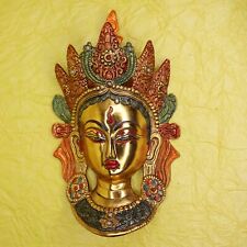 Máscara protectora de pared de diosa budista tibetana de metal Tara Parvati segunda mano  Embacar hacia Argentina