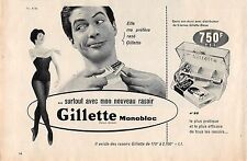 Publicité 1959 gillette d'occasion  France