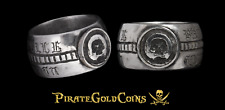 MEMENTO MORI 18th CENTURY GEORGIAN SILVER SKULL RING PIRATE GOLD COINS JEWELRY, used for sale  Shipping to Canada