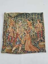 Vintage French Kingdom Scene Wall Hanging Tapestry Panel 47x47cm for sale  Shipping to South Africa