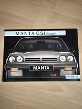 Opel Manta GSI exclusive brochure Opel, used for sale  Shipping to South Africa
