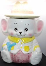 Vintage 1960's Treasure Craft Mouse Holding Toy Airplane Ceramic Cookie Jar 12" for sale  Lincoln