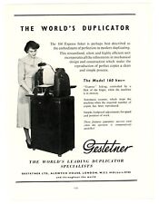 Anúncio impresso duplicador Gestetner The Worlds vintage década de 1950 #50 comprar usado  Enviando para Brazil