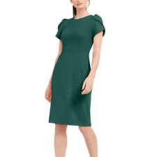 Vestido justo Calvin Klein manga tulipa comprimento médio joelho verde dourado zíper tamanho 10 comprar usado  Enviando para Brazil