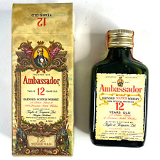 Ambassador 12 Blended Scotch Whisky Vintage 1/10 Pinta Mini Garrafa com Caixa Etiqueta Fiscal, usado comprar usado  Enviando para Brazil