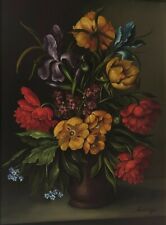 Painting Flower Still Life Vase Signed Holstayn, usado segunda mano  Embacar hacia Argentina