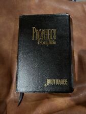1997 PROPHECY Bíblia de Estudo NKJV JOHN HAGEE Couro Preto Ligado Carta Vermelha comprar usado  Enviando para Brazil