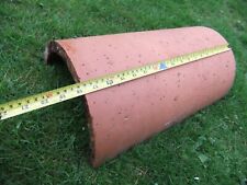Red clay half round roofing Ridge tiles 450mm long - reclaimed for sale  NORTHALLERTON