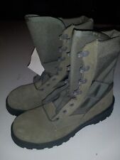 Used, Men's 7 Steel Toe AF Sage Green Hot Weather Military Boots for sale  Shipping to South Africa