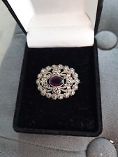 Vintage amethyst marcasite for sale  MACCLESFIELD