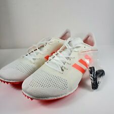 Adidas Adizero M/S  Track & Field Spikes Shoe White Orange BA9879 Size 12 for sale  Shipping to South Africa