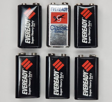 Vintage 9V Bateria 1222 Eveready Super Heavy Duty Lote de 6 Quase Perfeito comprar usado  Enviando para Brazil